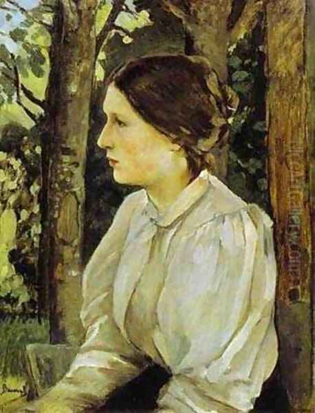 Portrait Of Tatyana Vasnetsova The Artists Daughter 1897 Oil Painting by Viktor Vasnetsov