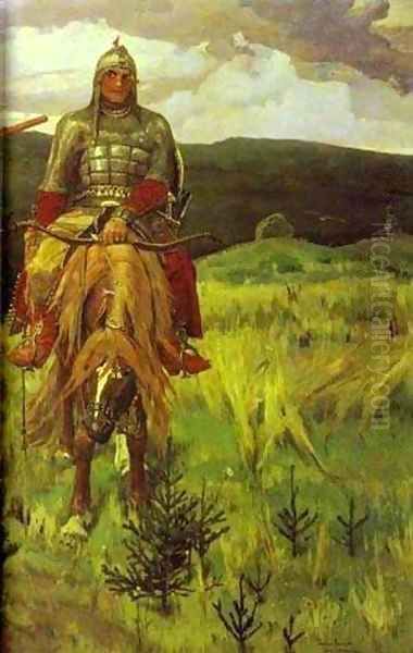 Tree Bogatyrs 1898 Oil Painting by Viktor Vasnetsov