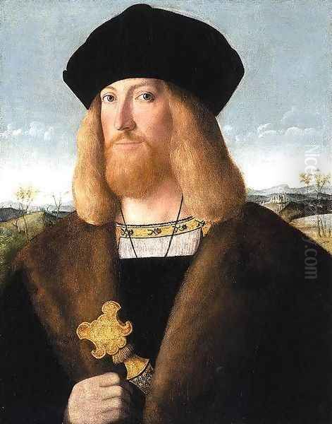 Portrait of a Bearded Gentleman 1508-10 Oil Painting by Bartolomeo Veneto