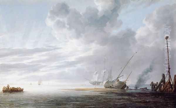 Seascape Oil Painting by Willem van de Velde the Younger