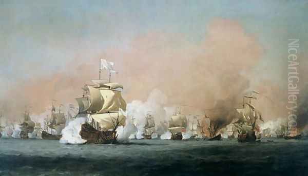 The Four Days Battle, 1st4th June 1666 The Royal Prince Oil Painting by Willem van de Velde the Younger