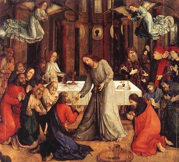 The Institution of the Eucharist Oil Painting by Joos Van Wassenhove