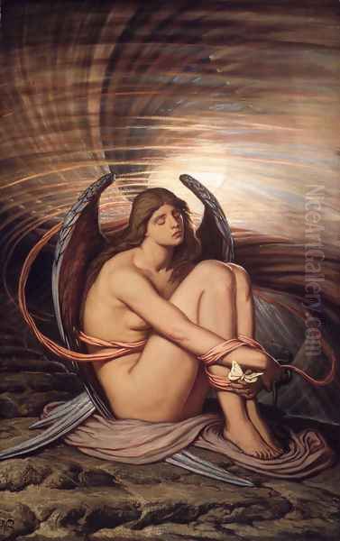 Soul in Bondage 1891-1892 Oil Painting by Elihu Vedder