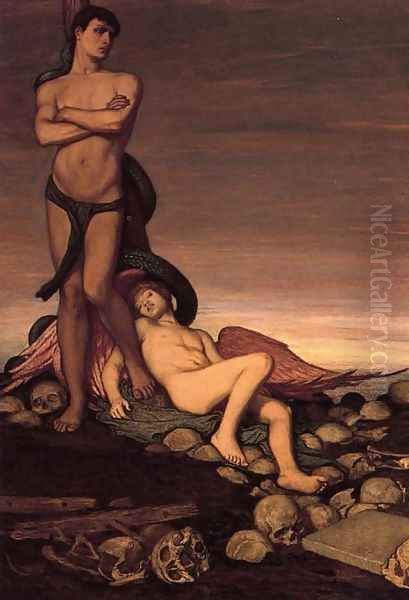 The Last Man Oil Painting by Elihu Vedder