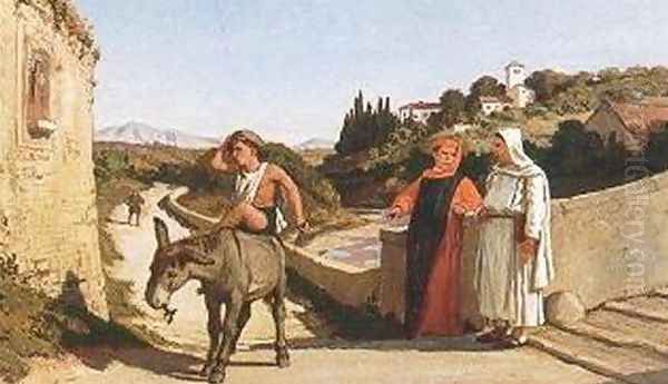 Aesop's Fable, The Miller Oil Painting by Elihu Vedder