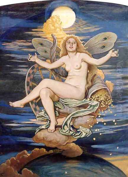 Fortuna Oil Painting by Elihu Vedder