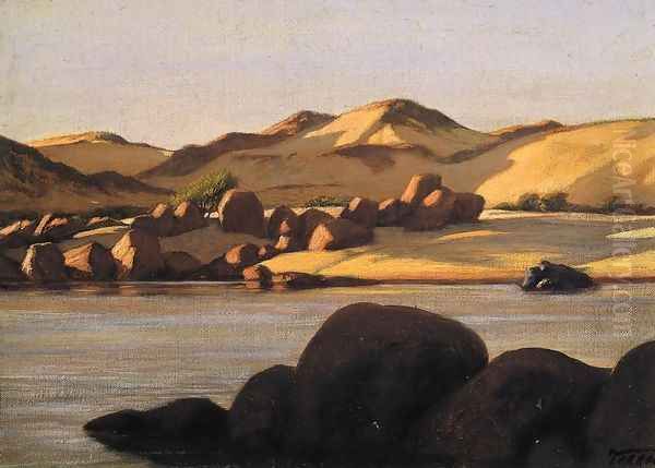 Egyptian Nile Oil Painting by Elihu Vedder