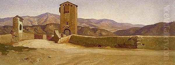 Bed of the Torrent Mugnone, near Florence Oil Painting by Elihu Vedder