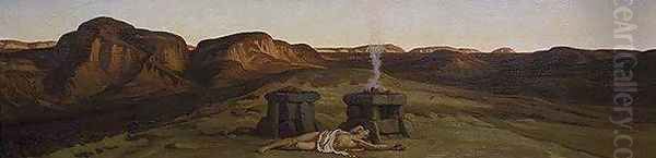 Death of Abel Oil Painting by Elihu Vedder