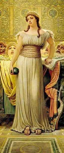 The Greek Actor's Daughter Oil Painting by Elihu Vedder