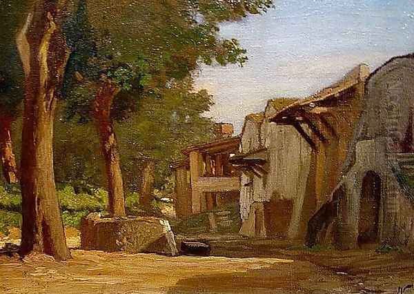 Monte Testaccio, The Wine Cellars Oil Painting by Elihu Vedder