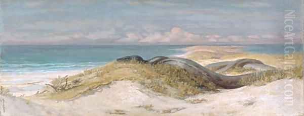 Lair of the Sea Serpent 1899 Oil Painting by Elihu Vedder