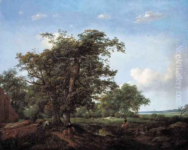 Pastoral Landscape c. 1650 Oil Painting by Cornelis Hendricksz. The Younger Vroom