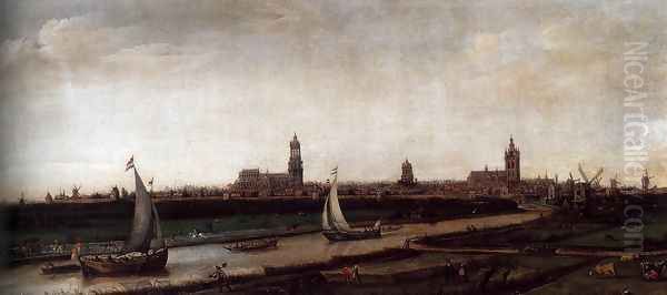 View of Delft from the Northwest Oil Painting by Cornelis Hendricksz. The Younger Vroom