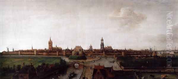 View of Delft from the Southwest Oil Painting by Cornelis Hendricksz. The Younger Vroom