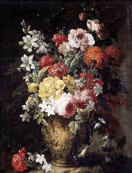 Flower Piece (1) Oil Painting by Gaspar-pieter The Younger Verbruggen