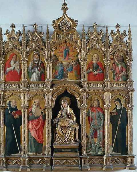 Altarpiece 1485 Oil Painting by Bartolomeo Vivarini