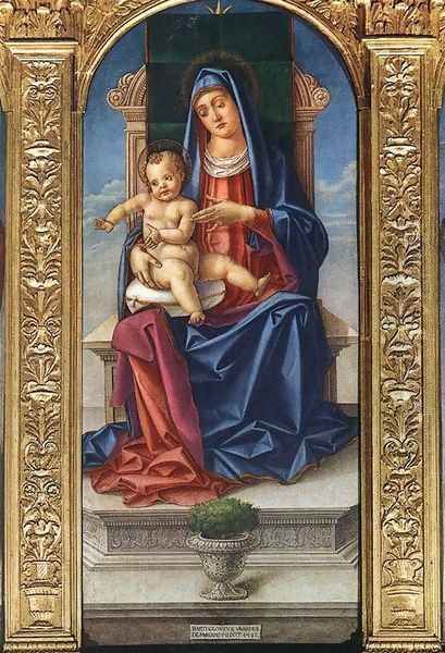 Madonna Enthroned 1482 Oil Painting by Bartolomeo Vivarini