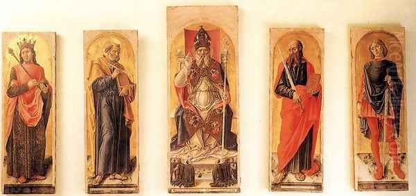 St Ambrose Polyptych 1477 Oil Painting by Bartolomeo Vivarini