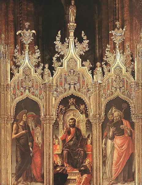 Triptych of St Mark 1474 Oil Painting by Bartolomeo Vivarini