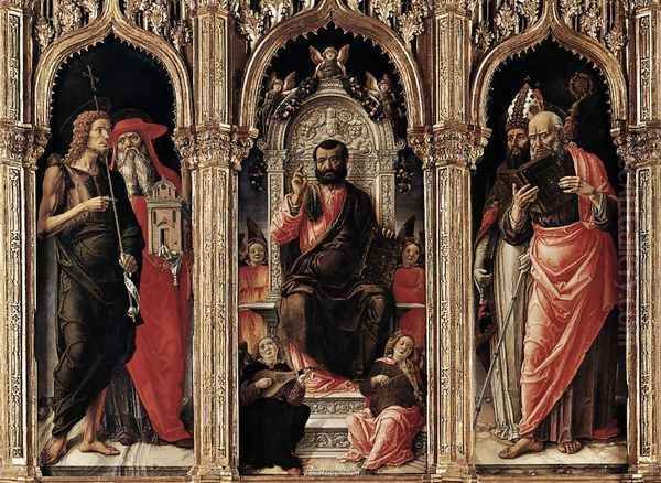 Triptych of St Mark 1474 2 Oil Painting by Bartolomeo Vivarini