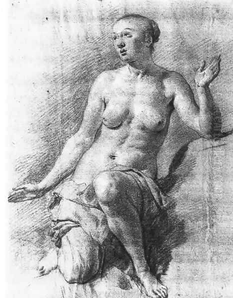 Study of a Female Nude Oil Painting by Adriaen Van De Velde