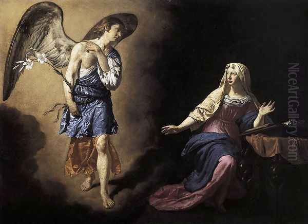 The Annunciation 1667 Oil Painting by Adriaen Van De Velde