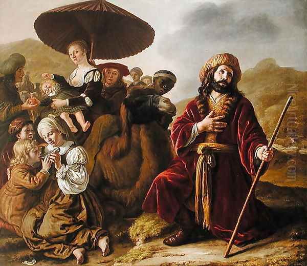 Jacob Seeking Forgiveness of Esau, 1652 Oil Painting by Jan Victors