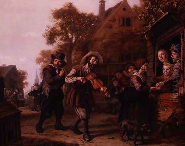 The Blind Fiddler Oil Painting by Jan Victors