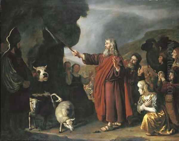 Moses Striking the Rock Oil Painting by Jan Victors