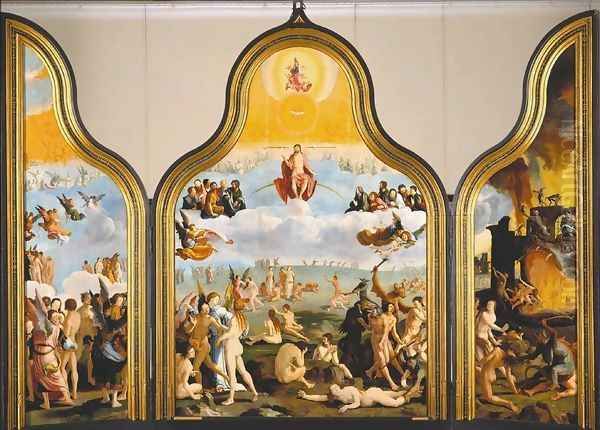 The Last Judgment 1527 Oil Painting by Lucas Van Leyden