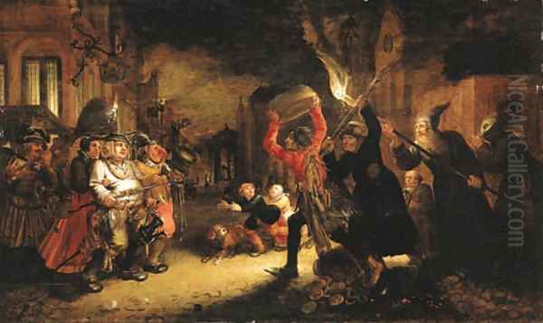 The Battle between Carnival and Lent Oil Painting by David Vinckboons