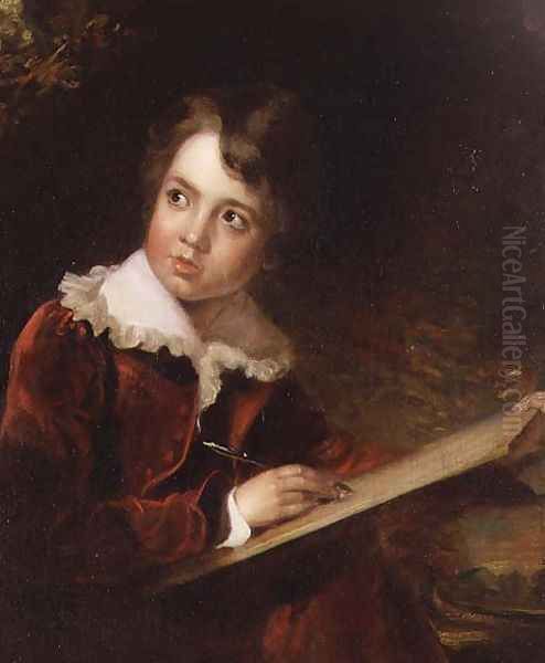 Young Boy Writing Oil Painting by Elisabeth Vigee-Lebrun