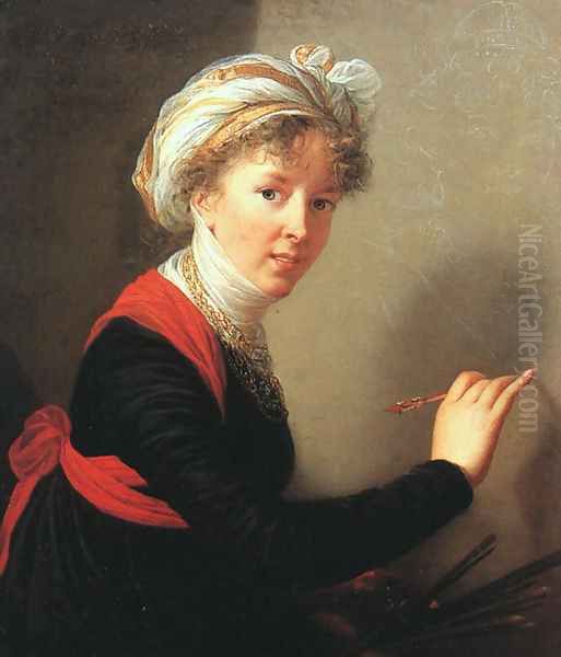 Self-Portrait 1800 Oil Painting by Elisabeth Vigee-Lebrun