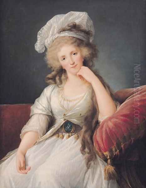 Portrait of Marie Adelaide 1759-1802 Duchess of Orleans Oil Painting by Elisabeth Vigee-Lebrun