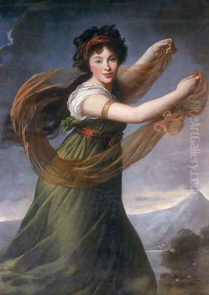 Portrait of Pelagia Sapiezyna, 1794 Oil Painting by Elisabeth Vigee-Lebrun