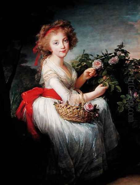 Portrait of Marie-Christine of Bourbon-Naples 1779-1849 Oil Painting by Elisabeth Vigee-Lebrun