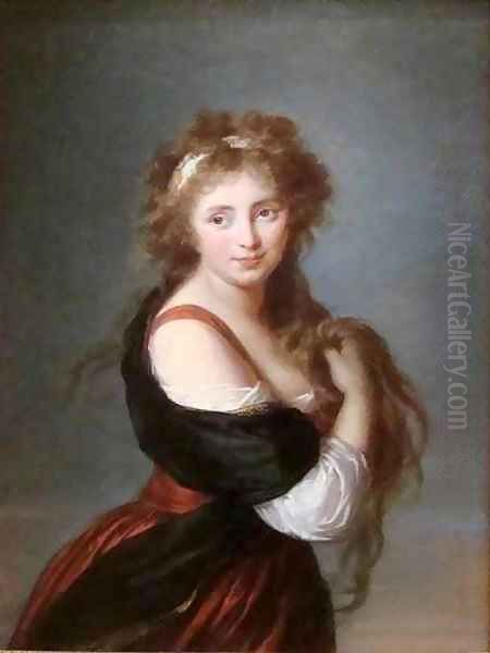 Hyacinthe Gabrielle Roland later Marchioness Wellesley Oil Painting by Elisabeth Vigee-Lebrun