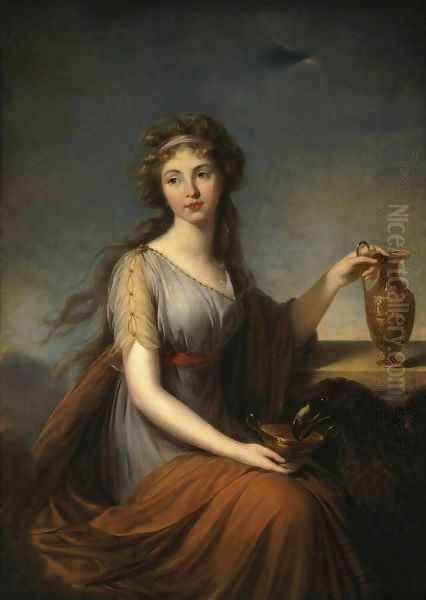 Portrait of Anna Pitt as Hebe Oil Painting by Elisabeth Vigee-Lebrun