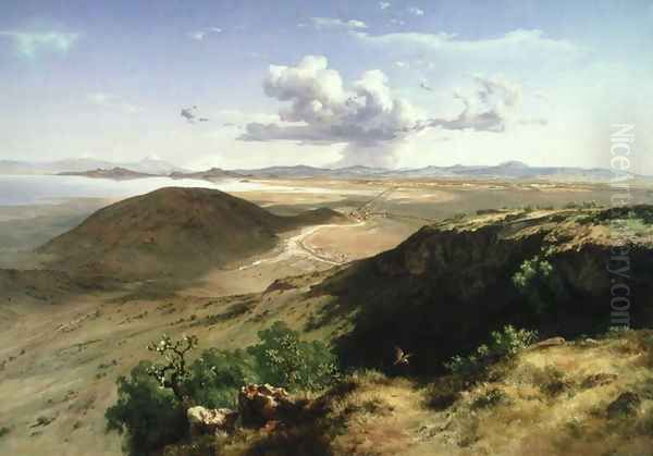 The Valley of Mexico, 1877 Oil Painting by Jose Maria Velasco