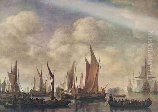 Visit of Frederick Hendriks II to Dordrecht in 1646, 1650 Oil Painting by Simon De Vlieger