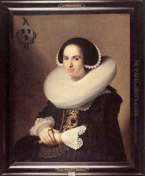 Portrait of Willemina van Braeckel 1637 Oil Painting by Johannes Cornelisz. Verspronck