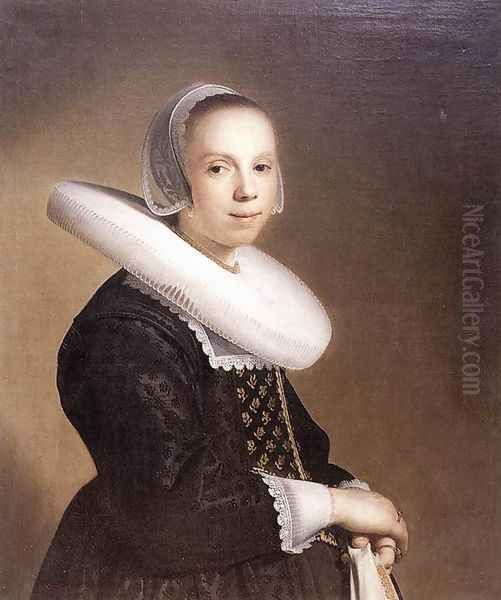 Portrait of a Bride 1640 Oil Painting by Johannes Cornelisz. Verspronck