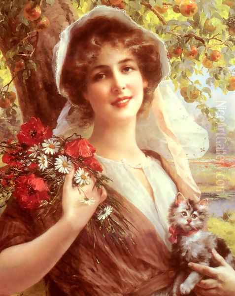 Country Summer Oil Painting by Emile Vernon