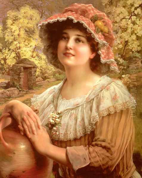 Country Spring Oil Painting by Emile Vernon