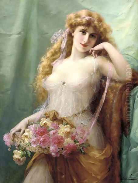 Sweet as roses Oil Painting by Emile Vernon