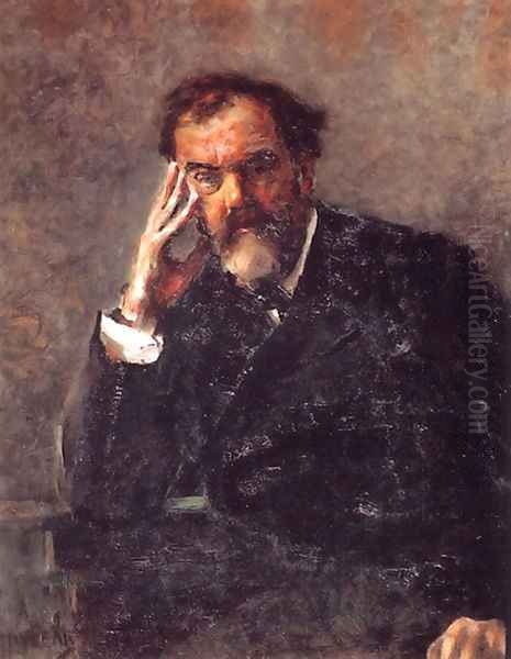 Portrait of Pyotr Konchalovsky Oil Painting by Mikhail Aleksandrovich Vrubel