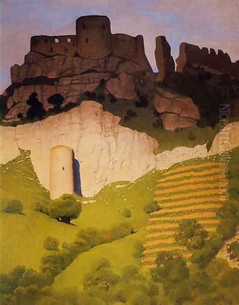 Chateau Gaillard at Andelys Oil Painting by Felix Edouard Vallotton