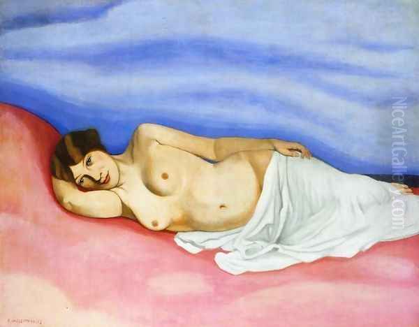 Nude in Bed Oil Painting by Felix Edouard Vallotton