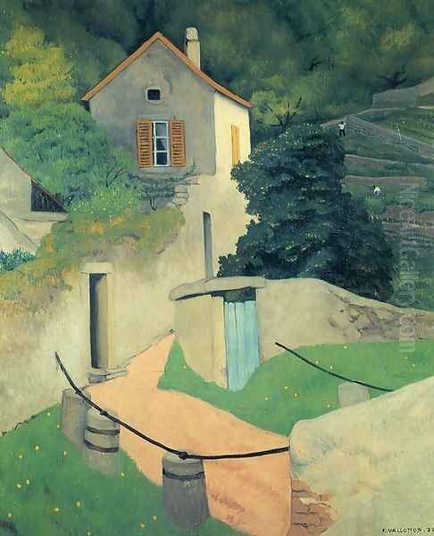 A Vallon Landscape Oil Painting by Felix Edouard Vallotton